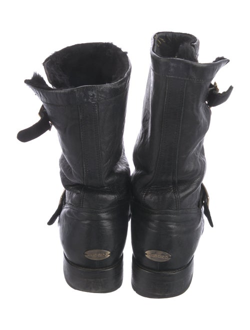 Jimmy Choo Leather Moto Boots