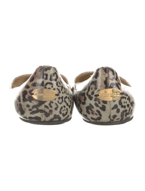 Jimmy Choo Patent Leather Animal Print Flats