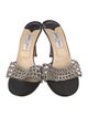 Jimmy Choo Satin Crystal Embellishments Slides
