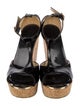 Jimmy Choo Patent Leather T-Strap Sandals