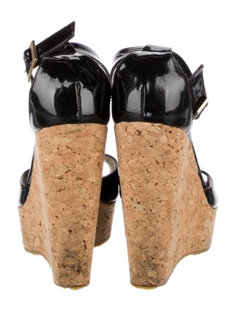 Jimmy Choo Patent Leather T-Strap Sandals