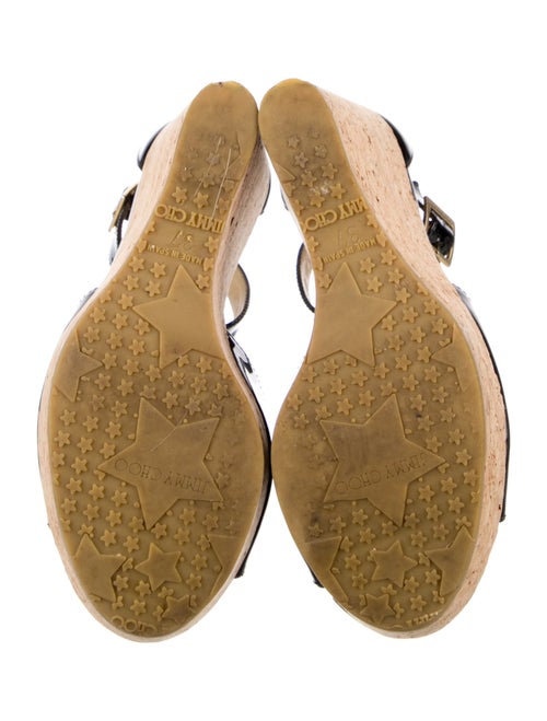 Jimmy Choo Patent Leather T-Strap Sandals