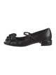 Jimmy Choo Leather Ruffle Embellishment Mary Jane Flats