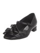Jimmy Choo Leather Ruffle Embellishment Mary Jane Flats