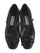 Jimmy Choo Leather Ruffle Embellishment Mary Jane Flats