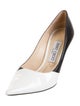 Jimmy Choo Leather Leather Trim Embellishment Pumps