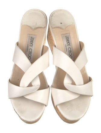 Jimmy Choo Leather Printed Slides