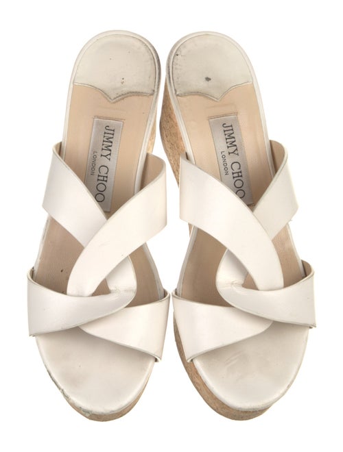 Jimmy Choo Leather Printed Slides