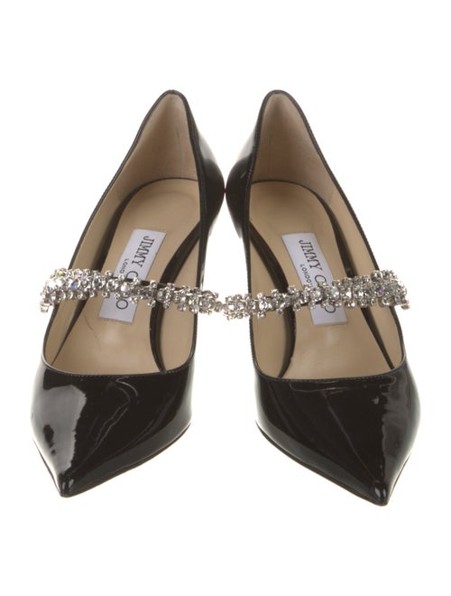 Jimmy Choo Patent Leather Crystal Embellishments Pumps