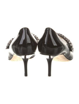 Jimmy Choo Patent Leather Crystal Embellishments Pumps