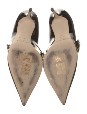 Jimmy Choo Patent Leather Crystal Embellishments Pumps
