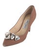 Jimmy Choo Velvet Crystal Embellishments Pumps