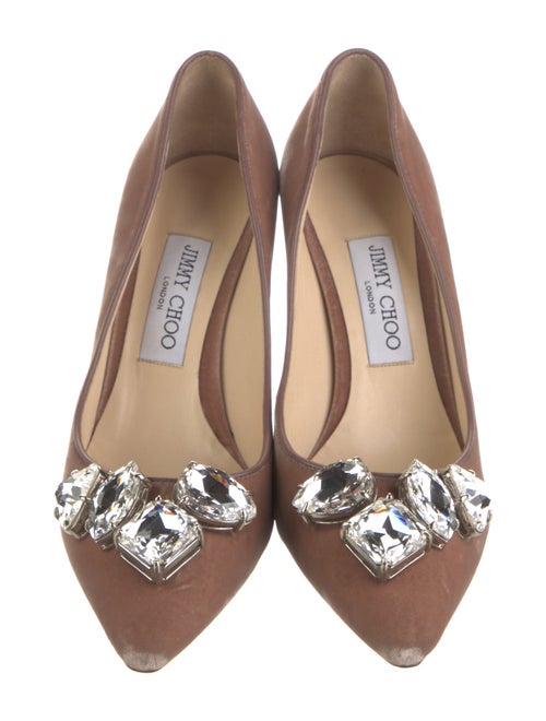 Jimmy Choo Velvet Crystal Embellishments Pumps