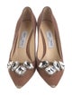 Jimmy Choo Velvet Crystal Embellishments Pumps