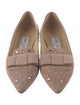 Jimmy Choo Suede Bow Accents Loafers
