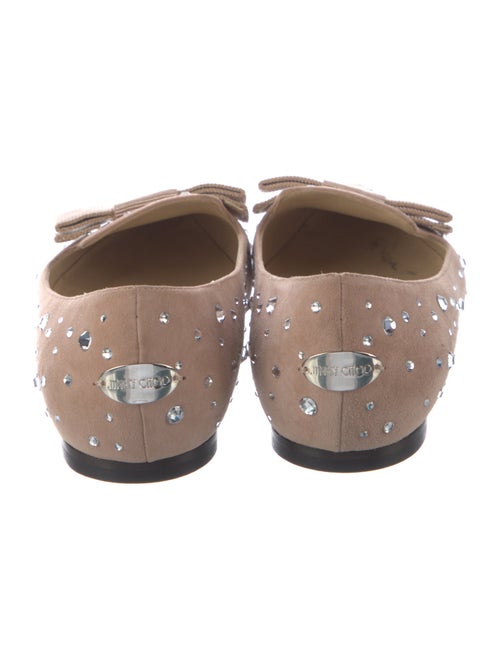 Jimmy Choo Suede Bow Accents Loafers