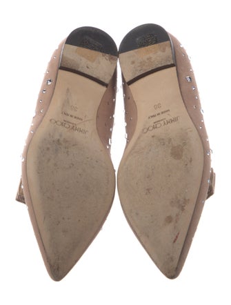 Jimmy Choo Suede Bow Accents Loafers