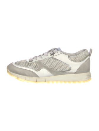 Jimmy Choo Leather Mesh Accents Sneakers