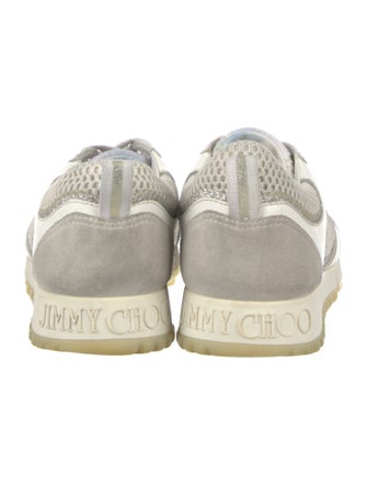 Jimmy Choo Leather Mesh Accents Sneakers