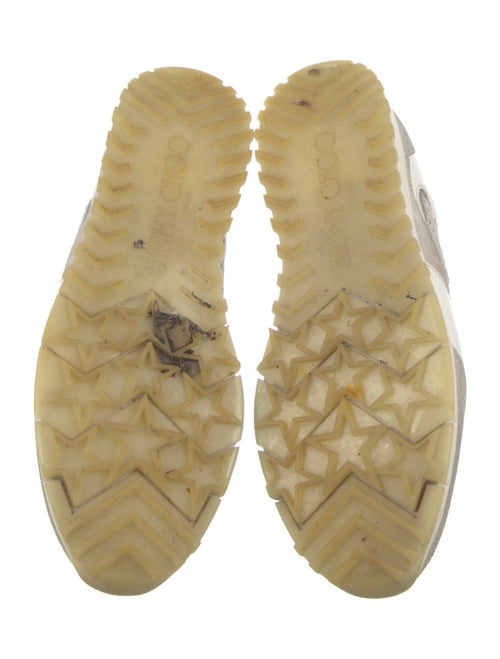 Jimmy Choo Leather Mesh Accents Sneakers