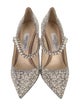 Jimmy Choo Faux Pearl Accents Crystal Pumps