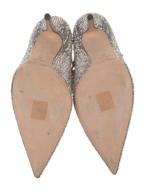 Jimmy Choo Faux Pearl Accents Crystal Pumps