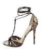 Jimmy Choo Snakeskin Animal Print Sandals