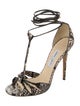 Jimmy Choo Snakeskin Animal Print Sandals