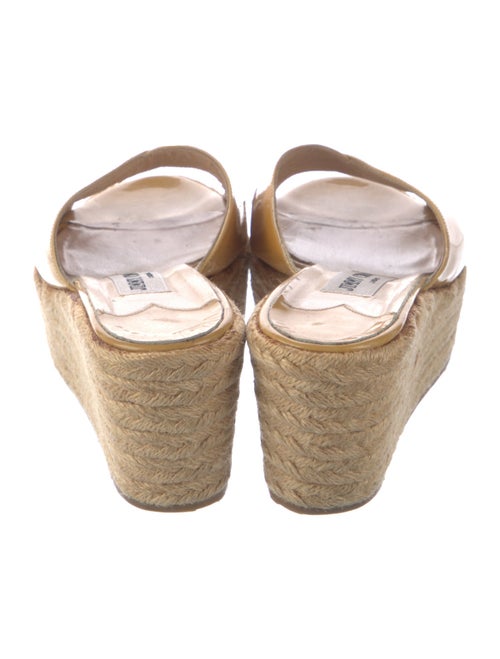 Jimmy Choo Patent Leather Braided Accents Espadrilles