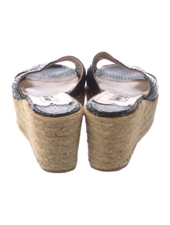 Jimmy Choo Embossed Leather Espadrilles