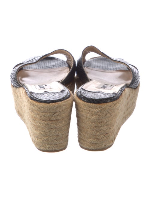 Jimmy Choo Embossed Leather Espadrilles