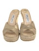 Jimmy Choo Leather Glitter Accents Espadrilles