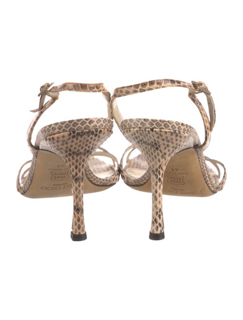 Jimmy Choo Snakeskin Animal Print Slingback Sandals