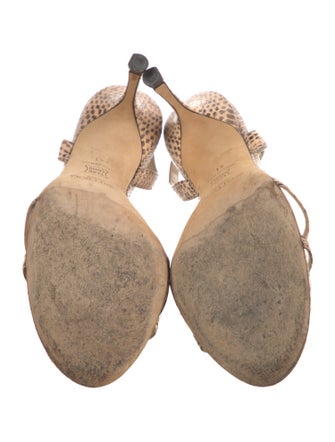 Jimmy Choo Snakeskin Animal Print Slingback Sandals