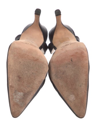 Jimmy Choo Satin Cutout Accent Slingback Pumps