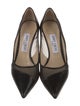 Jimmy Choo Leather Mesh Accents Pumps
