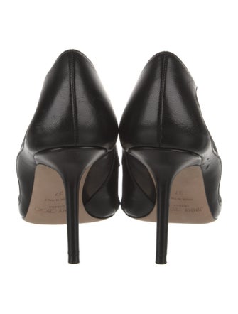 Jimmy Choo Leather Mesh Accents Pumps