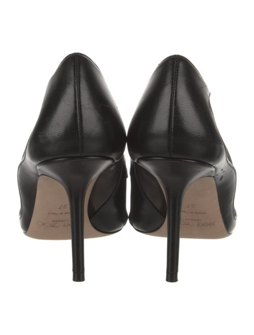 Jimmy Choo Leather Mesh Accents Pumps