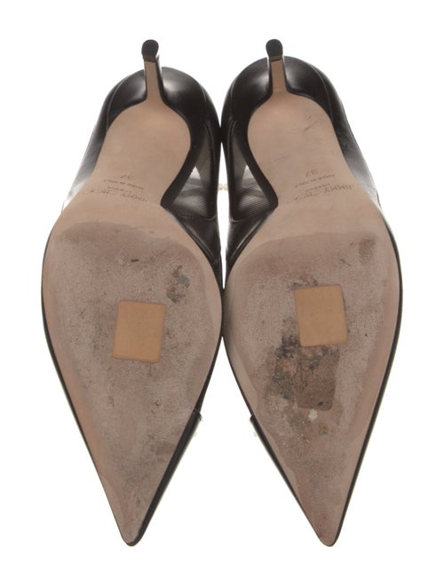 Jimmy Choo Leather Mesh Accents Pumps