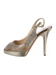 Jimmy Choo Glitter Glitter Accents Slingback Pumps