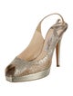 Jimmy Choo Glitter Glitter Accents Slingback Pumps