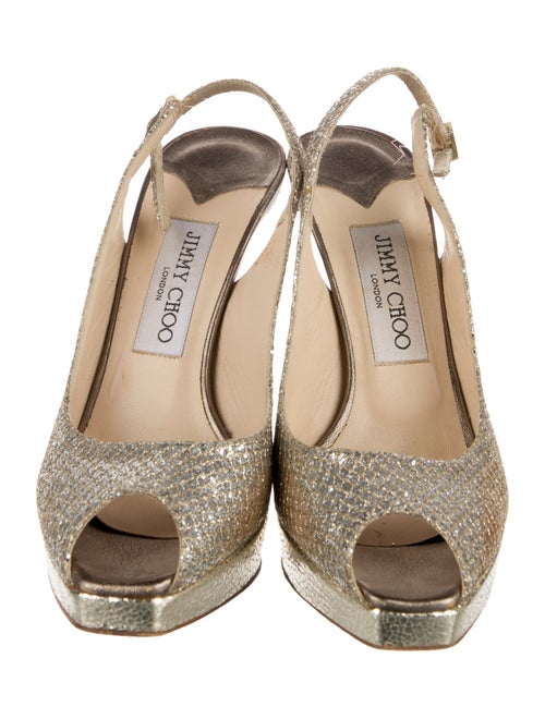 Jimmy Choo Glitter Glitter Accents Slingback Pumps