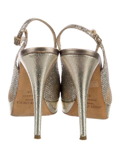 Jimmy Choo Glitter Glitter Accents Slingback Pumps
