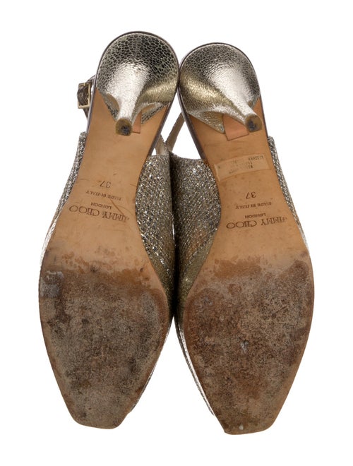 Jimmy Choo Glitter Glitter Accents Slingback Pumps