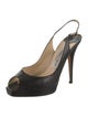 Jimmy Choo Embossed Leather Slingback Sandals