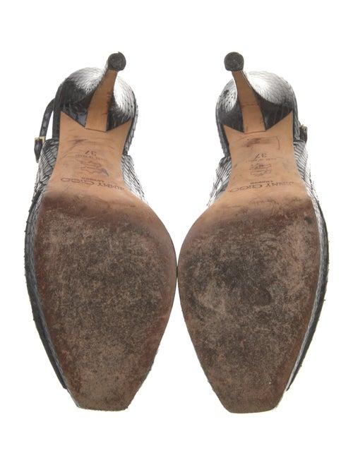 Jimmy Choo Embossed Leather Slingback Sandals