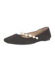Jimmy Choo Faux Pearl Accents Suede Ballet Flats