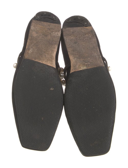 Jimmy Choo Faux Pearl Accents Suede Ballet Flats