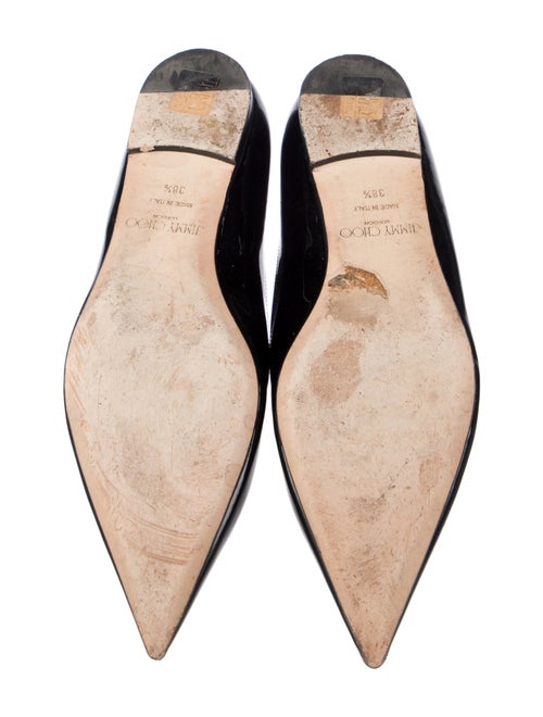 Jimmy Choo Signature Logo Patent Leather Flats