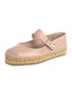 Jimmy Choo Faux Pearl Accents Leather Espadrilles